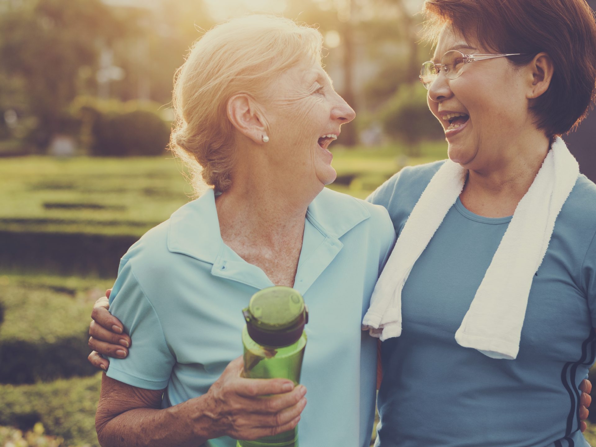 senior women laughing
