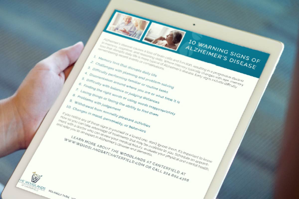 Free Resource Warning Signs Of Alzheimer S Disease